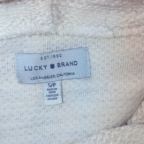 Lucky Brand small cream embroidered cotton sweater - Picture 6 of 9